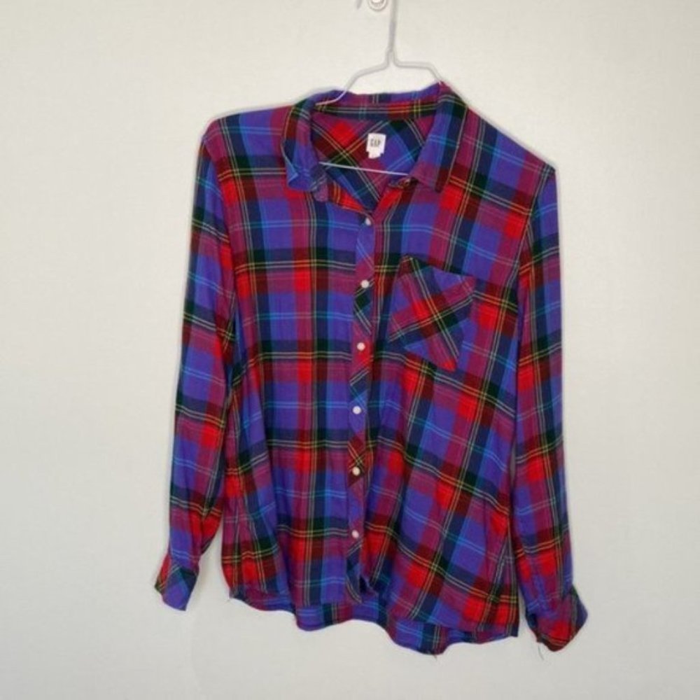 Not So Mystery Women 4 Plaid Button Down Shirts Mystery Box Size L/XL/XXL